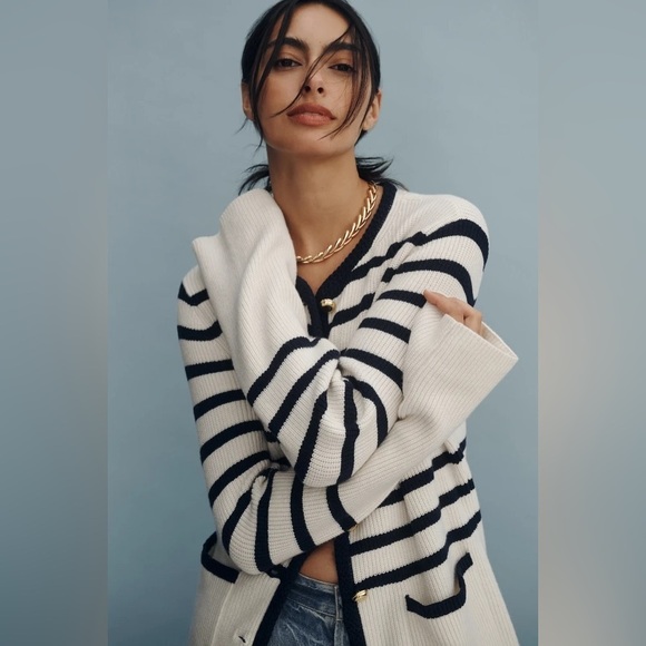 RAG & BONE Nancy Ivory Stripe Sweater XXS - Picture 5 of 14